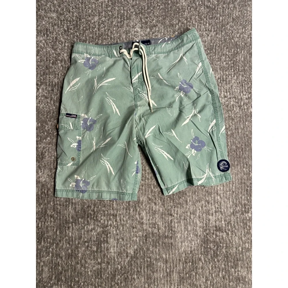 O'Neill Jack O'Neill Board Shorts Mens 32 Y2K Floral Surf Swim Trunks Cargo
